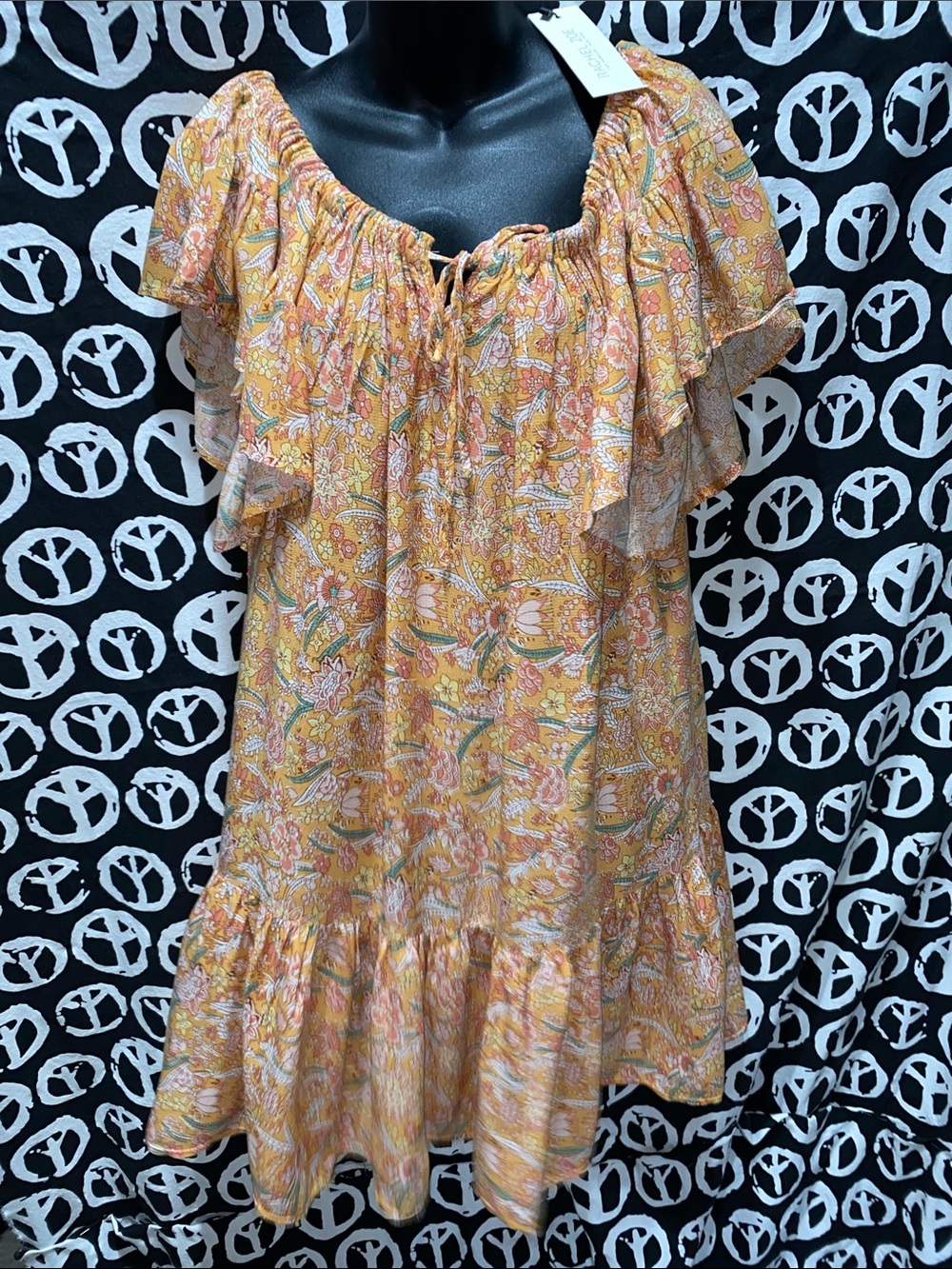 NWT Rachel Zoe Orange/Yellow Floral Dress SZ S